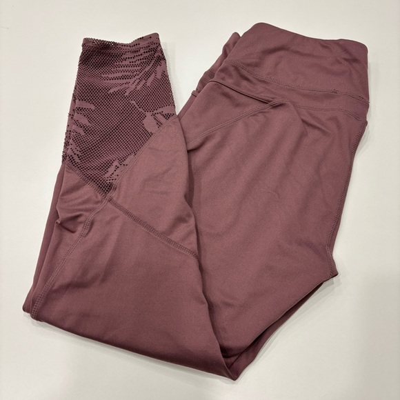 Acx Pants - ACX Purple Leggings with Mesh Detail